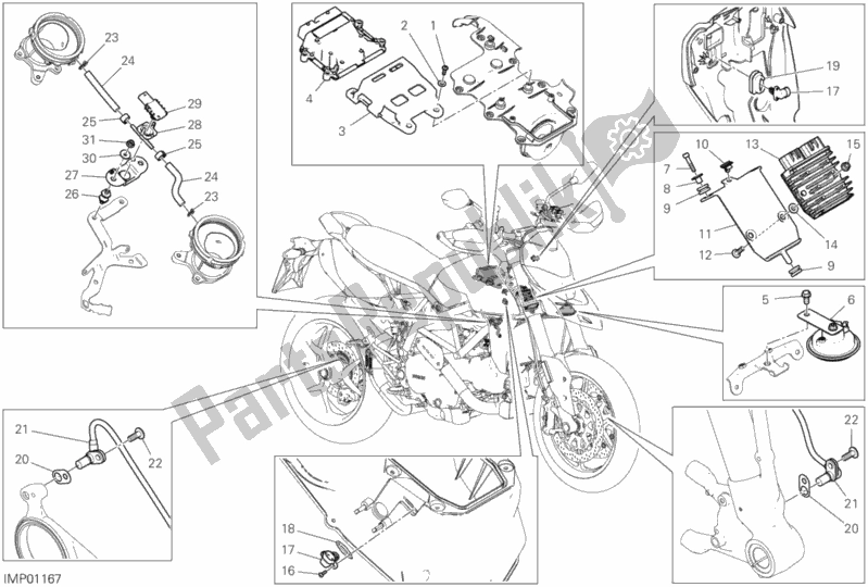 All parts for the 12c - Electrical Devices of the Ducati Hypermotard 950 SP USA 2020